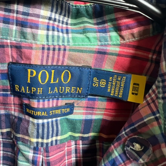 Polo Ralph Lauren Kids Red, Green, and Blue Plaid Shirt - Picture 4 of 9